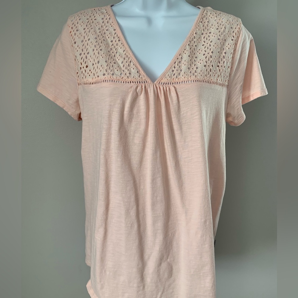 Eddie Bauer Lace Top Tee